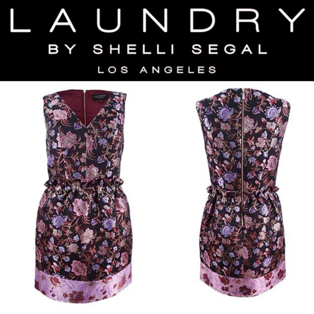 Laundry bySS V-Neck Jacquard Sheath Cocktail Dress